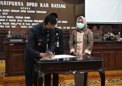 Bupati Batang Bersama DPRD Setujui 3 Rapeda