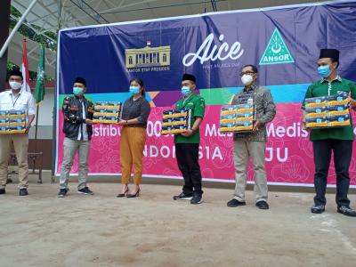 Upaya GP Ansor Bersama Aice Perkuat Imunitas