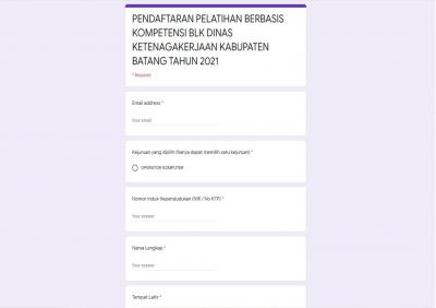 Disnaker Batang Buka Pelatihan Berbasis Kompetensi Tahap Pertama