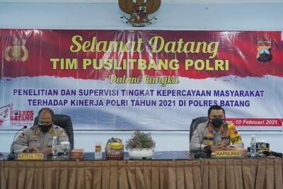 Puslitbang Polri Teliti Kinerja Polres Batang di Mata Warga