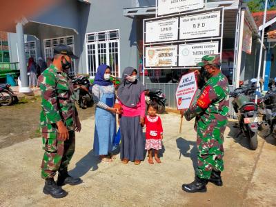 Ramadan, Koramil Tersono Imbau Warga Terapkan Prokes