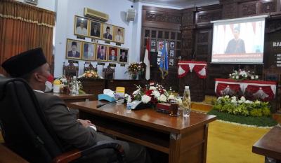 Bupati Batang Dengarkan Pidato Kenegaraan Presiden Joko Widodo