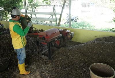 haluskan-potongan-sampah-daun-jati