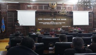 DPRD Batang Gelar Rapat Paripurna Tentang Raperda Perubahan APBD Tahun 2022