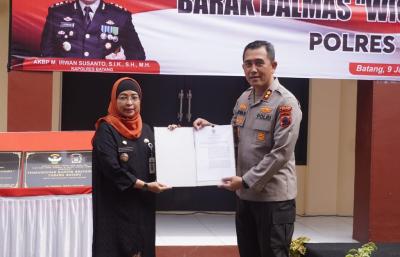 Kapolres Resmikan Barak Dalmas Dari Dana Hibah Pemkab Batang