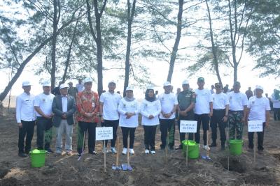 Cegah Abrasi, Pj Bupati Batang Tanam 15.000 Pohon Mangrove dan 8.000 Cemara Laut