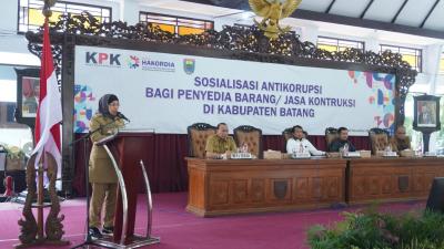 Pemkab Batang Gelar Sosialisasi Anti Korupsi Bagi Penyedia Barang dan Jasa Kontruksi
