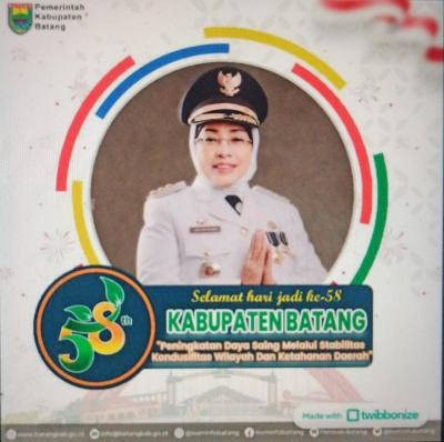 Kampanye Twibbon Satukan Komunitas Batang dalam Merayakan HUT Ke-58