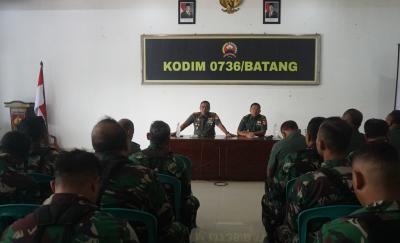 Dandim Batang, Tekankan Kewaspadaan Anggota Saat Musim Penghujan