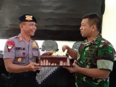 HUT Bhayangkara Ke-73, Dandim Batang Berikan Kejutan Jajaran Detasemen Brimob Pelopor B Pekalongan