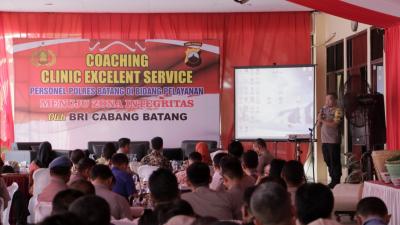 Polres Batang Gelar Coaching Clinic Excelent Service Bidang Pelayanan