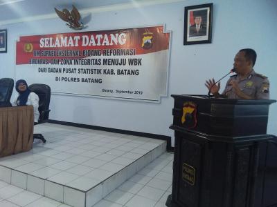 Polres Batang Siap Menuju WBK Bersama BPS